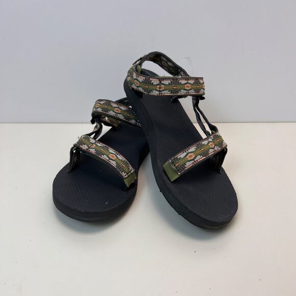 TEVA 1003987 Women’s Size 9 Universal Hiking Sandals Aztec Green Ankle Strap - Picture 1 of 6